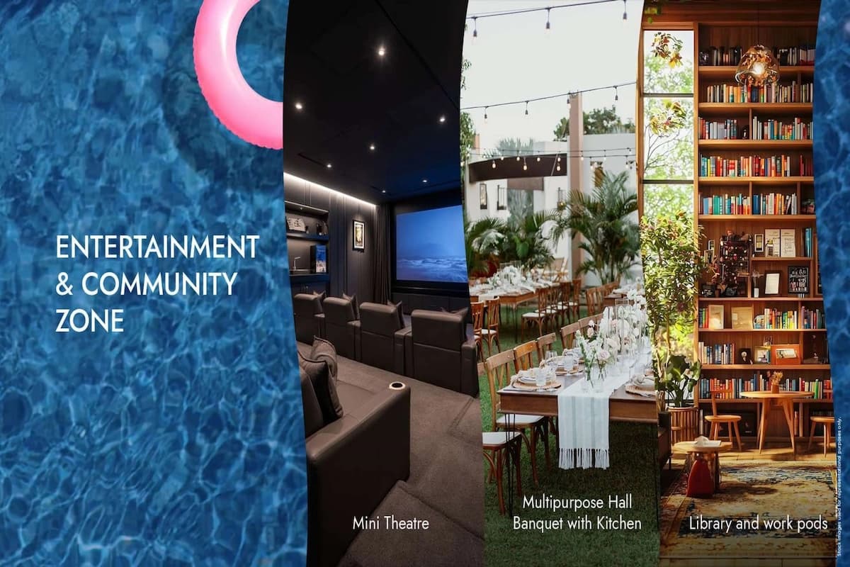 Modern clubhouse interior with elegant furniture and spacious layout